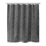 STRAND black and white Shower curtain