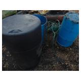 Plastic Barrels and Chairs