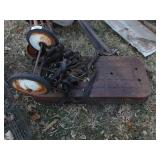 Implement Seat, Mower, Wagon(missing wheels)