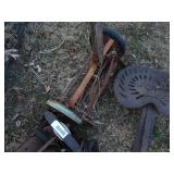 Implement Seat, Mower, Wagon(missing wheels)