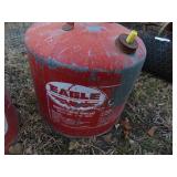 2 Gas Cans and Derby Lube Bucket