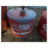 2 Gas Cans and Derby Lube Bucket
