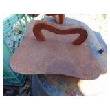 Lot of Cast Iron-Pans, Large Pot (cracked), Cobbler Stands and more