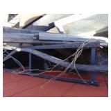 Group of Metal Shelves and Scrap