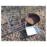 Milk crate, feed pan, enamel pan