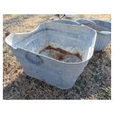3 Pieces of galvanized tubs