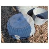 3 Pieces of galvanized tubs