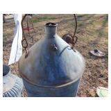 Galvanized mailbox and kerosene bucket