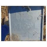 Galvanized mailbox and kerosene bucket