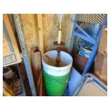 West Half of Contents of Shed-Steamer, Vacuum, Cabinet, etc. - shelves not included