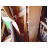 West Half of Contents of Shed-Steamer, Vacuum, Cabinet, etc. - shelves not included