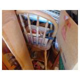 West Half of Contents of Shed-Steamer, Vacuum, Cabinet, etc. - shelves not included