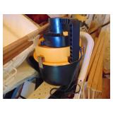 West Half of Contents of Shed-Steamer, Vacuum, Cabinet, etc. - shelves not included