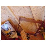 West Half of Contents of Shed-Steamer, Vacuum, Cabinet, etc. - shelves not included