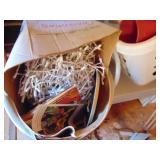 West Half of Contents of Shed-Steamer, Vacuum, Cabinet, etc. - shelves not included