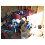 Contents of East Half of Shed-Spray Paint, Weed killer, Car cleaning supplies, etc.