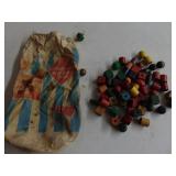 Wooden building blocks in original bag