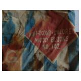 Wooden building blocks in original bag