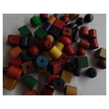 Wooden building blocks in original bag