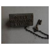 Detex watchclock station key