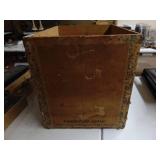 Large wooden box marked made in Japan