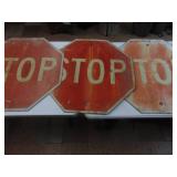3 stop signs
