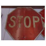 3 stop signs