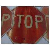 3 stop signs