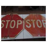 Pair of stop signs