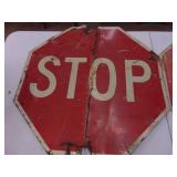 Pair of stop signs