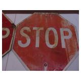 Pair of stop signs