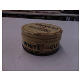 White Tire Cleaner Tin with Lead Sinkers