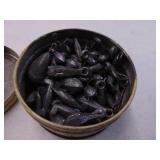 White Tire Cleaner Tin with Lead Sinkers