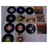 14 Vintage 45 records-Beatles, Donovan with sleeves