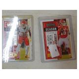 Lot of 4 2020 Panini Contenders football cards Mahomes, Hill Kelce, Mathieu