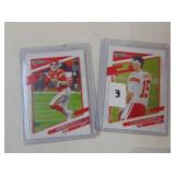 Lot of 2 patrick Mahomes 2021 Donruss Base and mask variation
