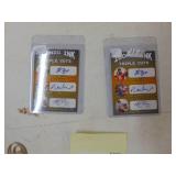 Lot of 2 Patrick Mahomes Iconic Ink Facsimii Autos Football Cards