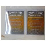 Lot of 2 Patrick Mahomes Iconic Ink Facsimii Autos Football Cards