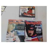 NASCAR autographs Cruz Pedregon and Ed McCullough and Nascar Sporting News Earnhardt