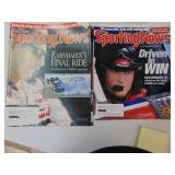 NASCAR autographs Cruz Pedregon and Ed McCullough and Nascar Sporting News Earnhardt