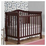 Dream On Me - Naples 4-In-1 Convertible Mini Crib, Espresso - Retail $169.99