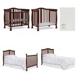 Dream On Me - Naples 4-In-1 Convertible Mini Crib, Espresso - Retail $169.99
