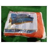 Blazing Needles - Premium Twill Futon Cover  Set w/ 2 18-inch Pillows and 2 Bolster Pillows - Tangerine Dream - Retail: $65.99