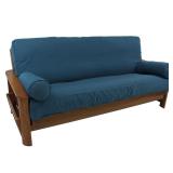 Blazing Needles - Premium Twill Futon Cover  Set w/ 2 18-inch Pillows and 2 Bolster Pillows - Tangerine Dream - Retail: $65.99