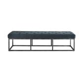 Serta Danes Blue Tufted Bench with Iron Legs Retail: $290.89