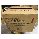 Carson Carrington Birkerod Square Lift-off Storage Ottoman - Black Buffalo Plaid Woven Retail: $97.99