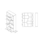 Ramses Modern Grey Bookcase Display Cabinet Retail:$439.99