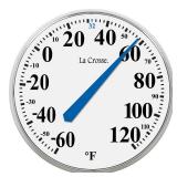 LA CROSSE 13.5-in Round Thermometer -Retail $42.56