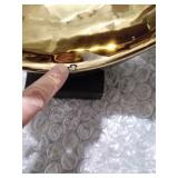 DecMode Porcelain Modern Abstract Sculpture, Copper Retail: $55.49