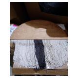 Boho Light Brown Wooden Wall Hanging Decor with Yarn Fringe